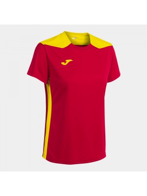 CHAMPIONSHIP VI SHORT SLEEVE T-SHIRT RED YELLOW - WOMENS