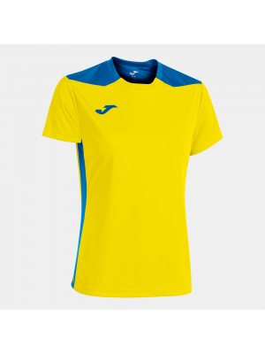CHAMPIONSHIP VI SHORT SLEEVE T-SHIRT YELLOW-ROYAL BLUE - WOMENS