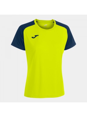 WOMENS ACADEMY IV SHORT SLEEVE T-SHIRT FLUOR YELLOW NAVY