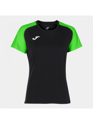 WOMENS ACADEMY IV SHORT SLEEVE T-SHIRT BLACK FLUOR GREEN