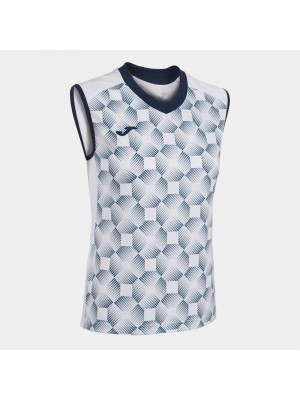 SUPERNOVA III SLEEVELESS SHIRT WHITE NAVY